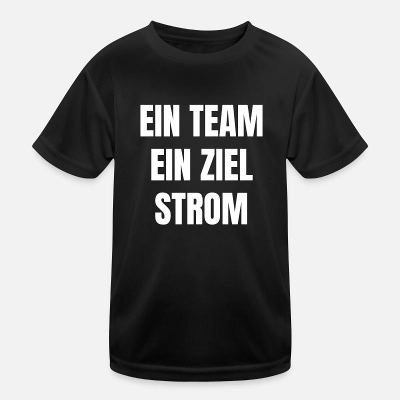 Ein Team ein Ziel Strom Kinder Funktions-T-Shirt