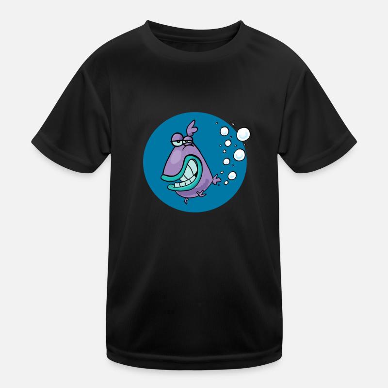 Parpy Fish - Kids Functional T-Shirt - black