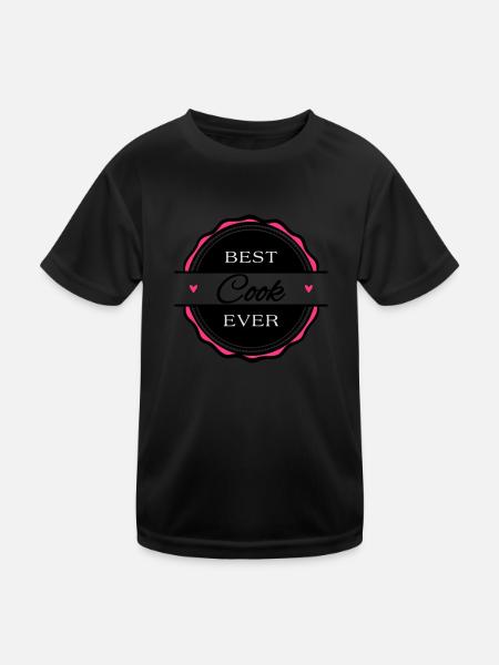 Best Cook ever - Kinder Funktions-T-Shirt - Schwarz - Vorne