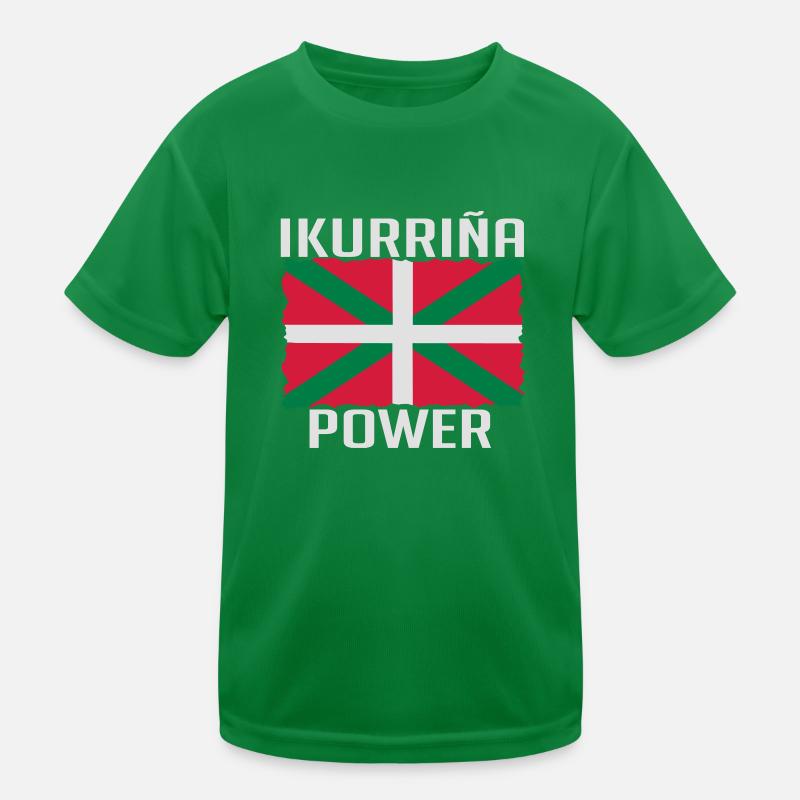 Drapeau Basque Ikurrina power T-shirt sport Enfant