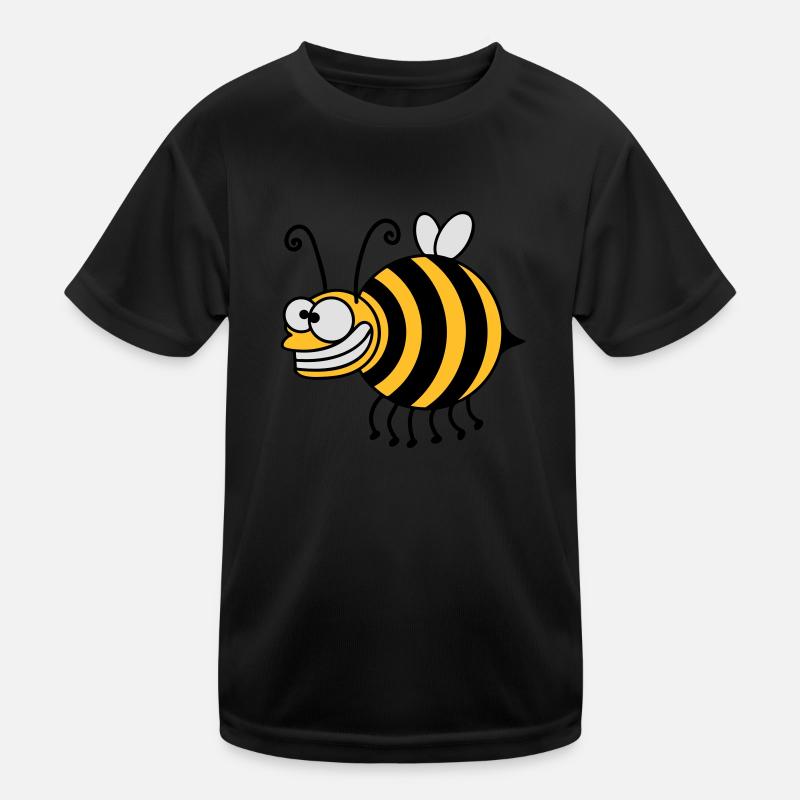 Funny thickness crazy bee Kids Functional T-Shirt