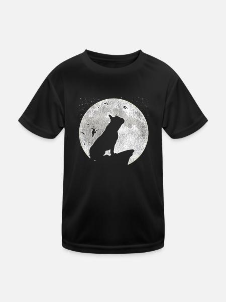Bulldog français - T-shirt sport Enfant - noir - Devant