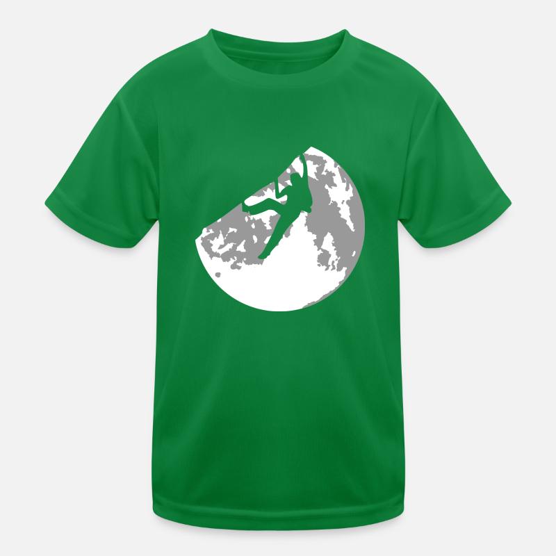 full moon and climbing Kids Functional T-Shirt