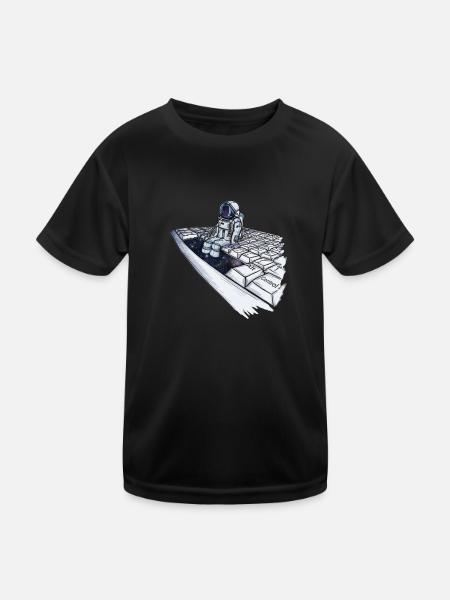 Leertaste - Kinder Funktions-T-Shirt - Schwarz