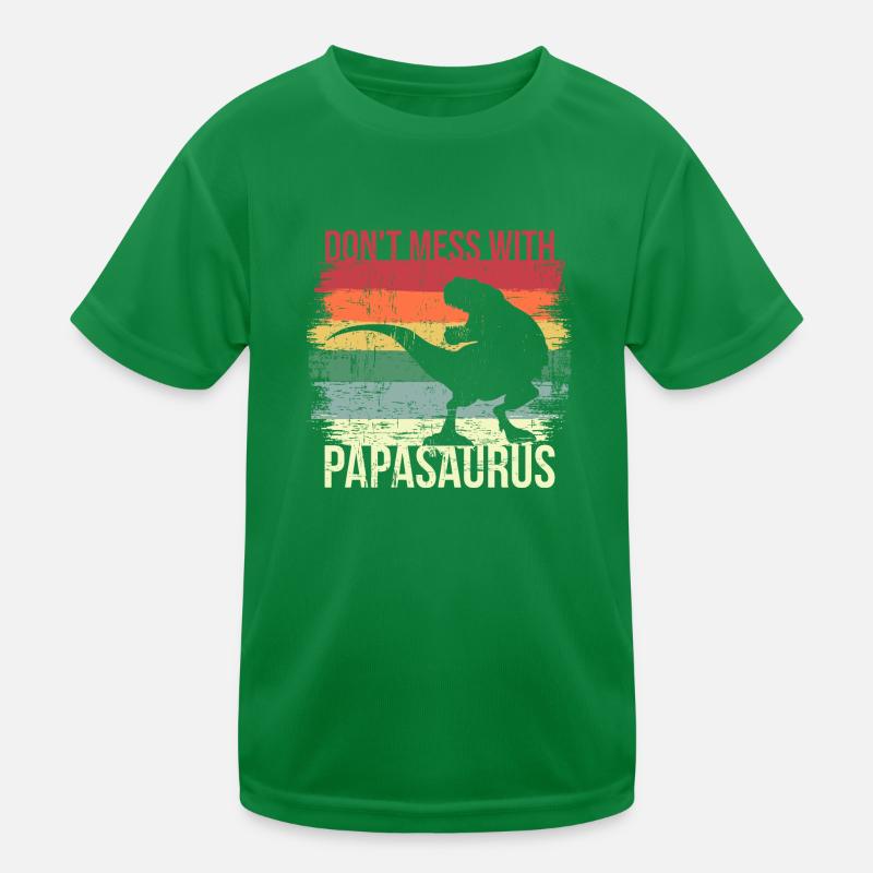 Papasaurus Rex Kinder Funktions-T-Shirt