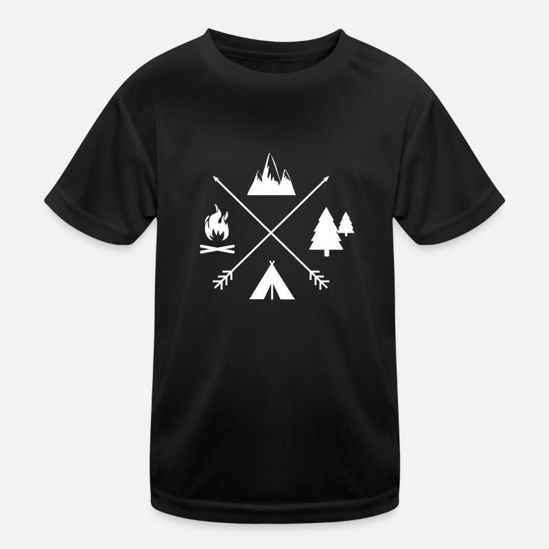 Campingzeit individuell Kinder Funktions-T-Shirt