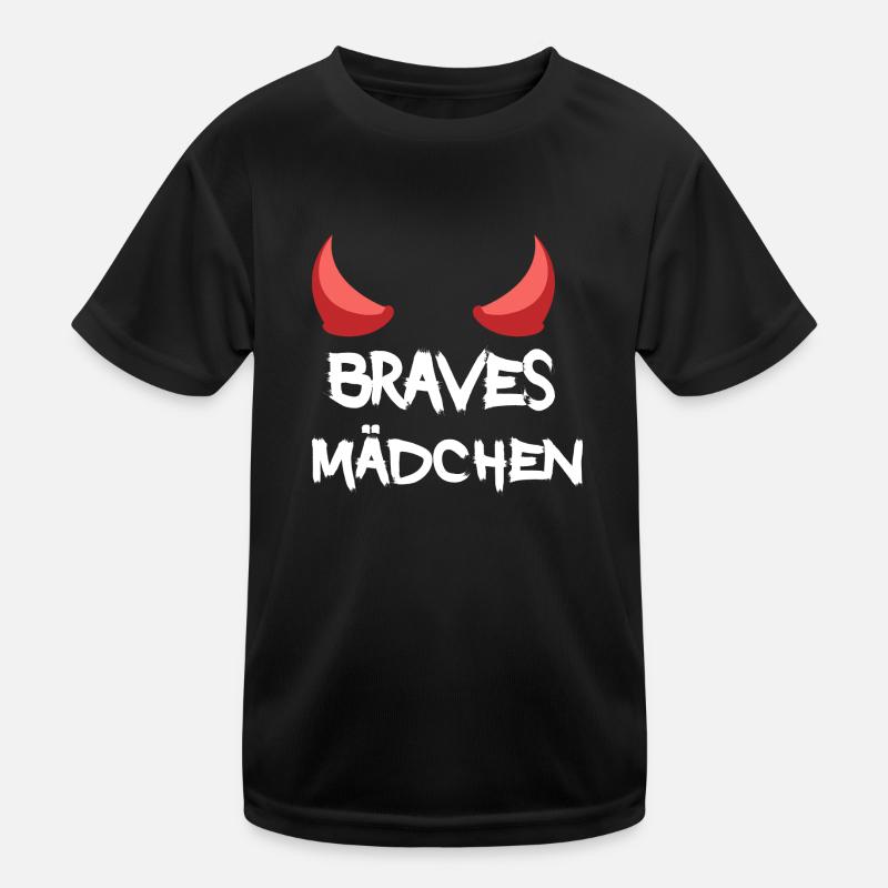 braves liebes mädchen kleiner teufel devil Kinder Funktions-T-Shirt