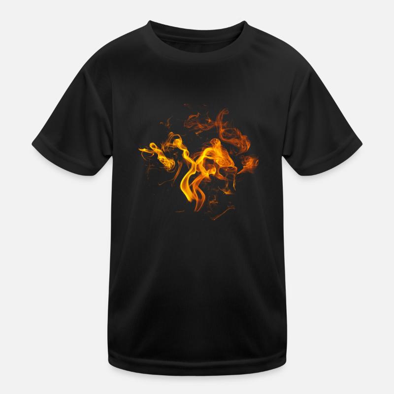Fire Flame Feuerflamme Kinder Funktions-T-Shirt