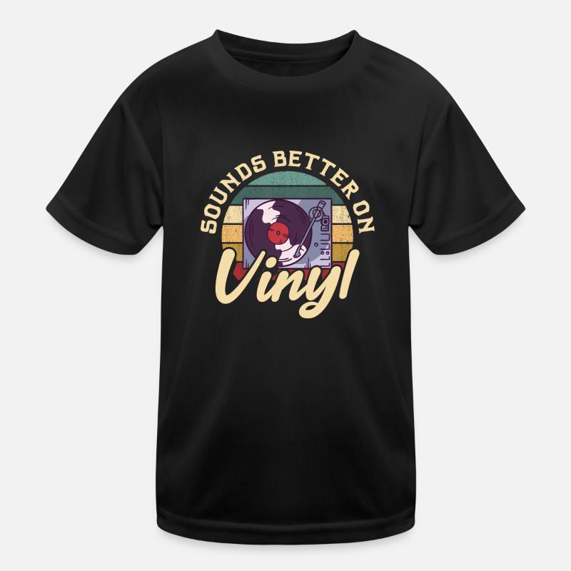 sounds better on vinyl Design for a vinyl sound Kids Functional T-Shirt