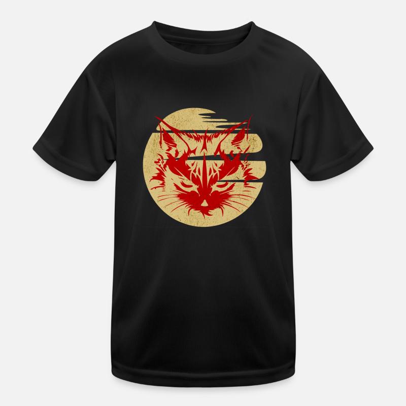 Katze - Mond - Kitten Kinder Funktions-T-Shirt