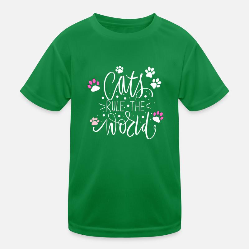 cats rule the world Kinder Funktions-T-Shirt