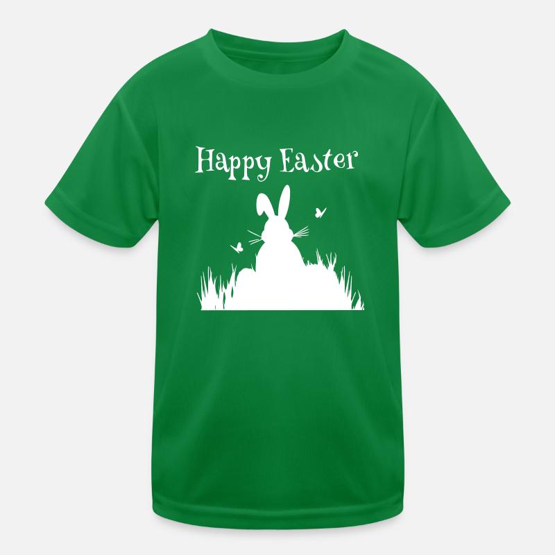 Happy easter Silhouette | VECTORGRAPHIC Kinder Funktions-T-Shirt