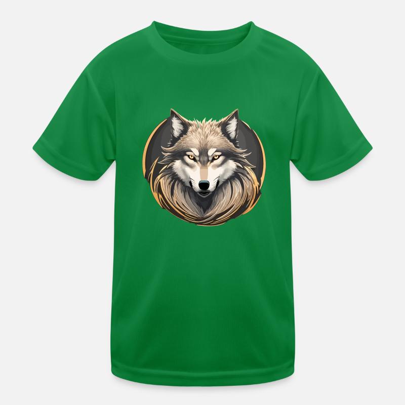 Majestätischer Wolf Kinder Funktions-T-Shirt