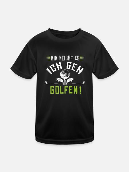 Mir reicht es ich geh golfen - Kinder Funktions-T-Shirt - Schwarz - Vorne