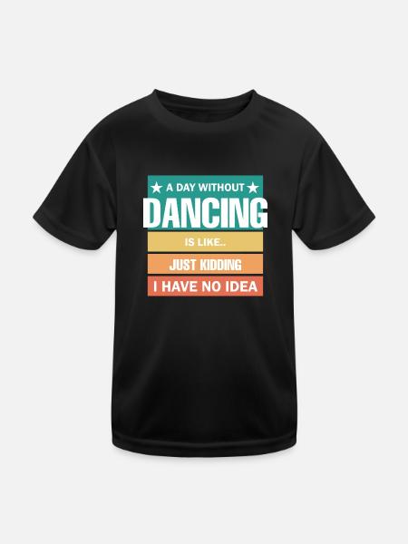 Dancing Dance Music - Kids Functional T-Shirt - black - Front
