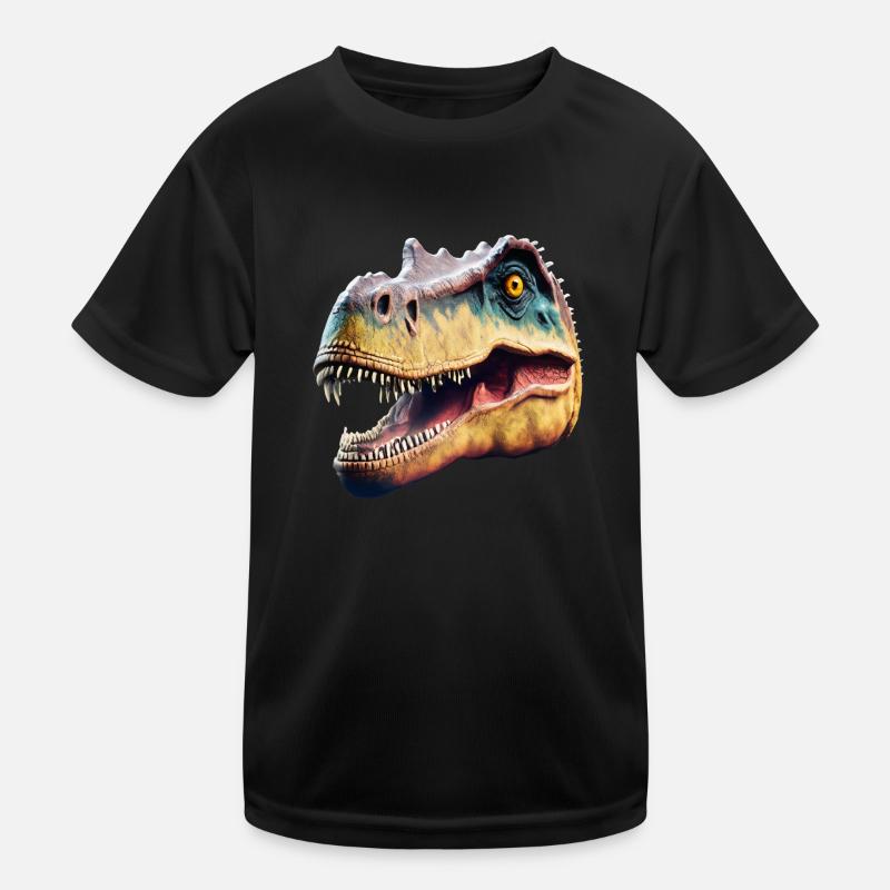 Dino Head - Dinosaur Head Kids Functional T-Shirt