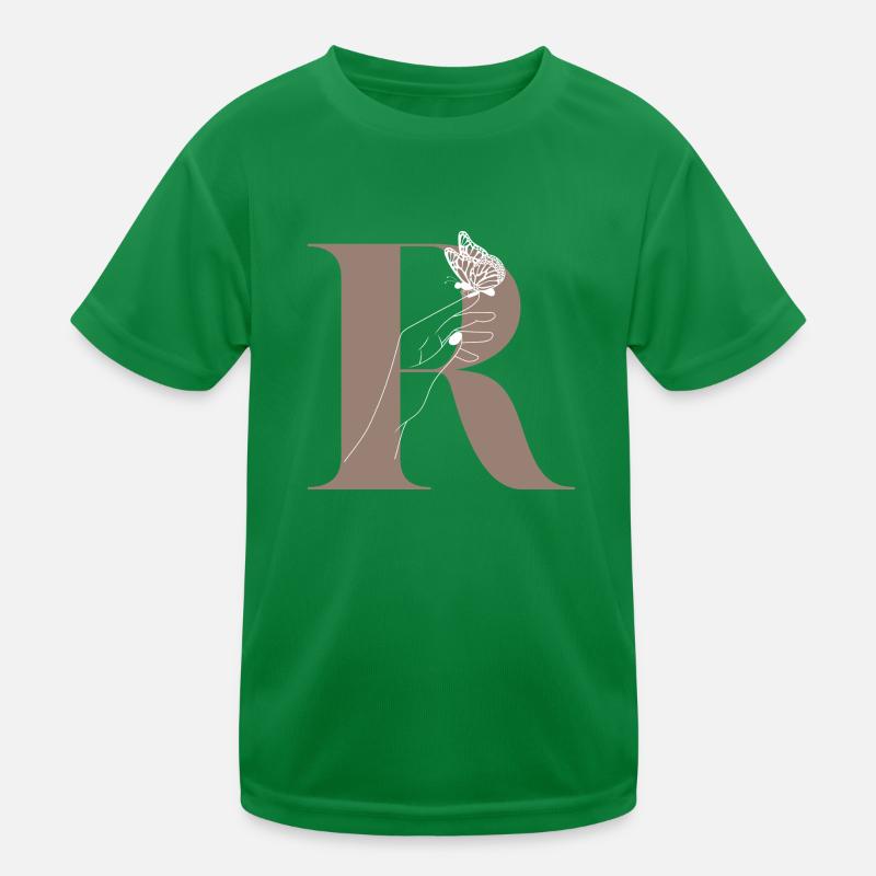 Buchstabe R Magischer Schmetterling Kinder Funktions-T-Shirt