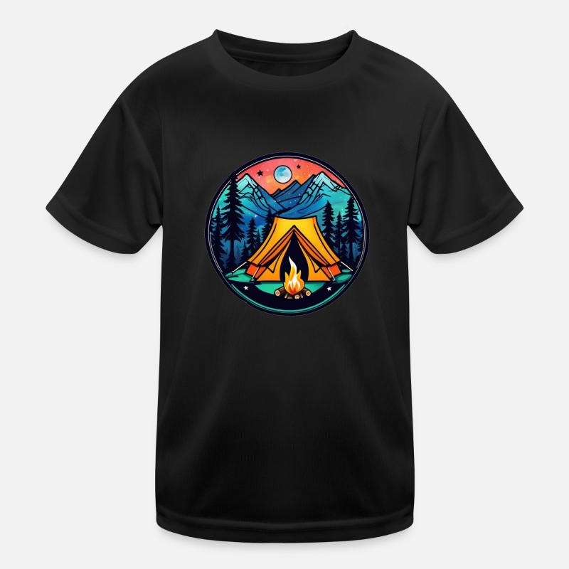camping et feu de camp T-shirt sport Enfant
