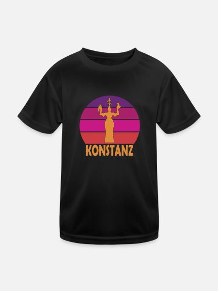 Konstanz - Imperia - Bodensee - Baden-Württemberg - Kinder Funktions-T-Shirt - Schwarz - Vorne