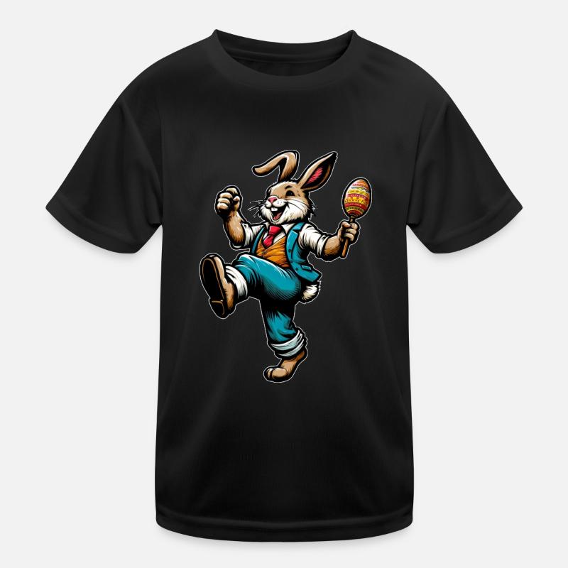Osterhase singend Kinder Funktions-T-Shirt