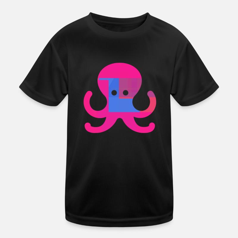 Oktopus Kinder Funktions-T-Shirt