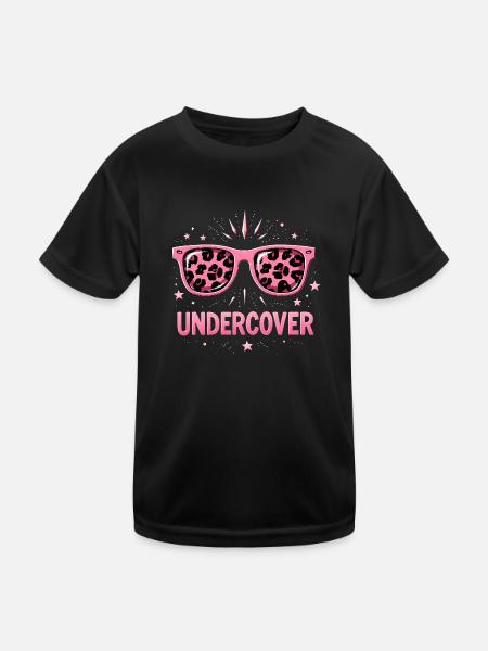 Sunglasses & Costume - Funny Motif - Kids Functional T-Shirt - black - Front