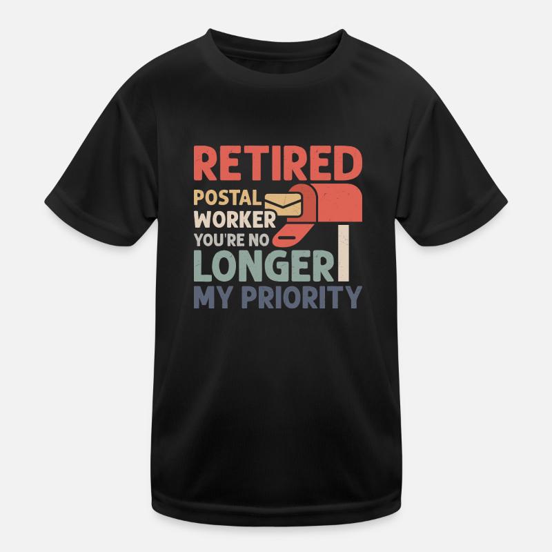 Retired Postal Worker Mailman Postal Worker Kids Functional T-Shirt