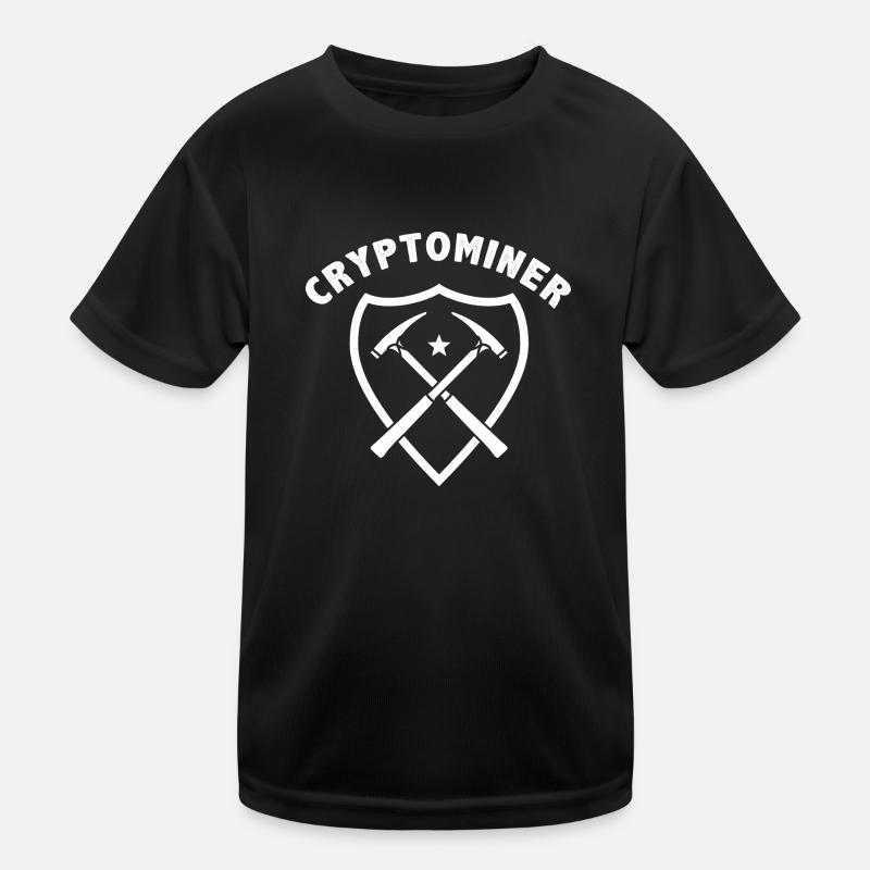 Crypto cryptocurrency mining miner gift Kids Functional T-Shirt
