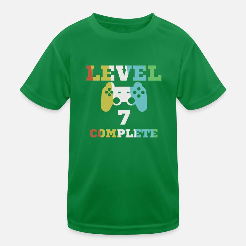 7. Geburtstag Level 7 complete Controller Kinder Funktions-T-Shirt