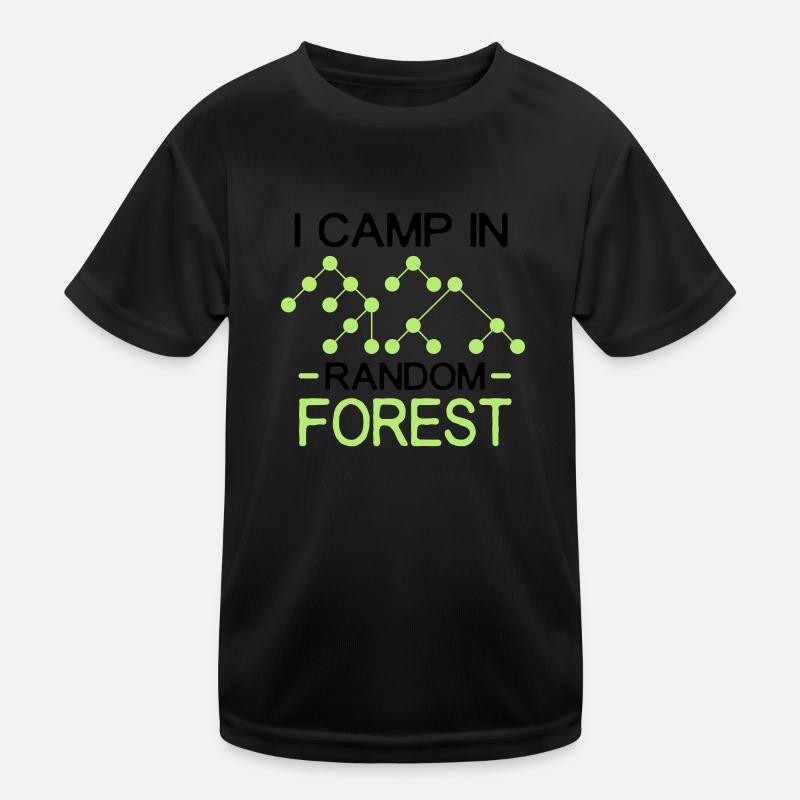 Je campe dans Random Forest Black T-shirt sport Enfant