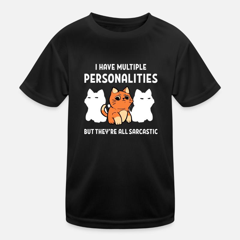 several personalities Sarcastic and Moody Ges Kids Functional T-Shirt