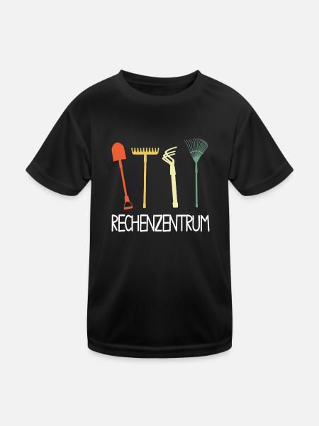 Gärtner Rechenzentrum - Kinder Funktions-T-Shirt - Schwarz - Vorne