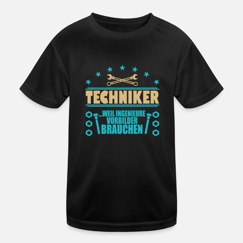 Techniker Schule Abschluss Fortbildung Ingenieur Kinder Funktions-T-Shirt