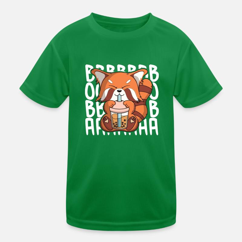 Drôle de boba panda roux kawaii bubble tea T-shirt sport Enfant