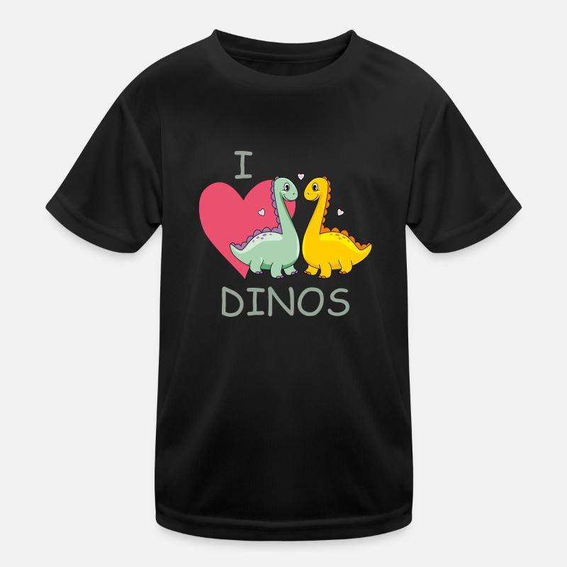Zwei verliebte Dinos Kinder Funktions-T-Shirt