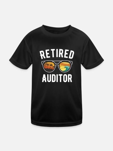 Vacances à la plage de l’auditeur à la retraite - T-shirt sport Enfant - noir - Devant