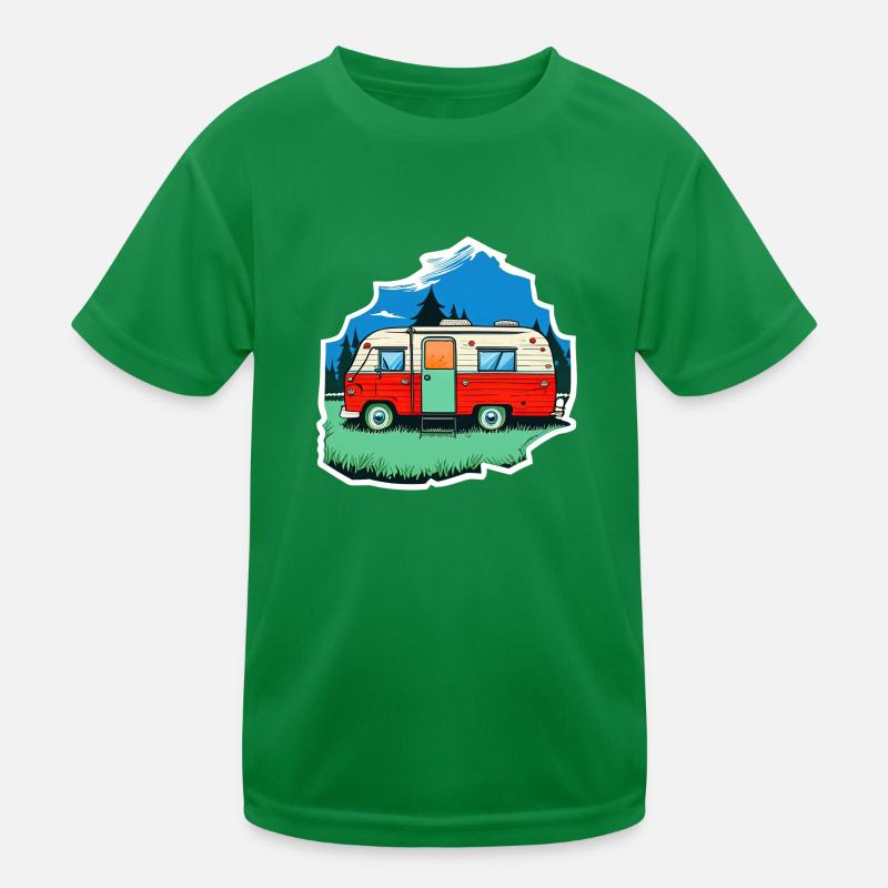 vintage camper car Kinder Funktions-T-Shirt