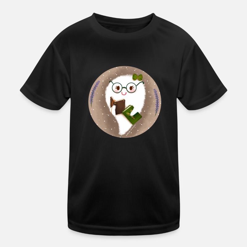 Geist Bibliothek - Kinder Funktions-T-Shirt - Schwarz
