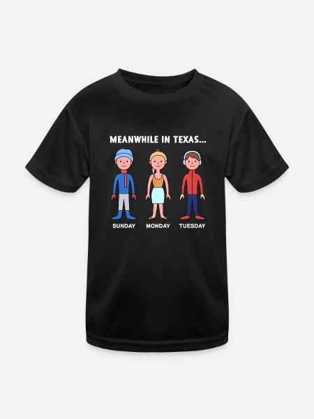 Texas Weather Change Design für stolze Texaner - Kinder Funktions-T-Shirt - Schwarz - Vorne