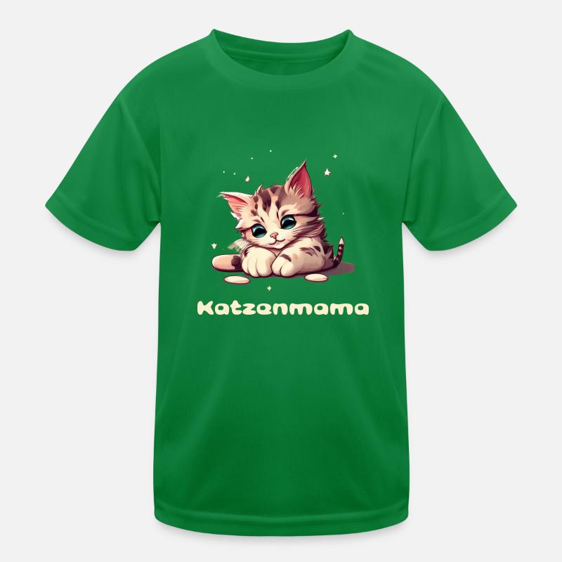 Cat Mom Cute Kitten Kids Functional T-Shirt