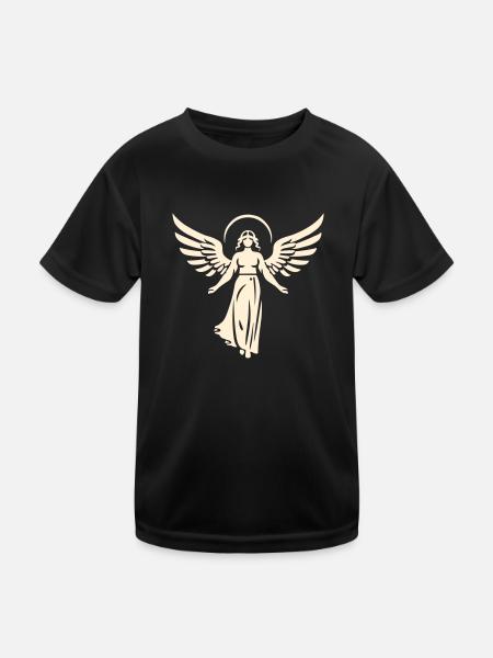 Divine Angel Messenger - Kids Functional T-Shirt - black - Front