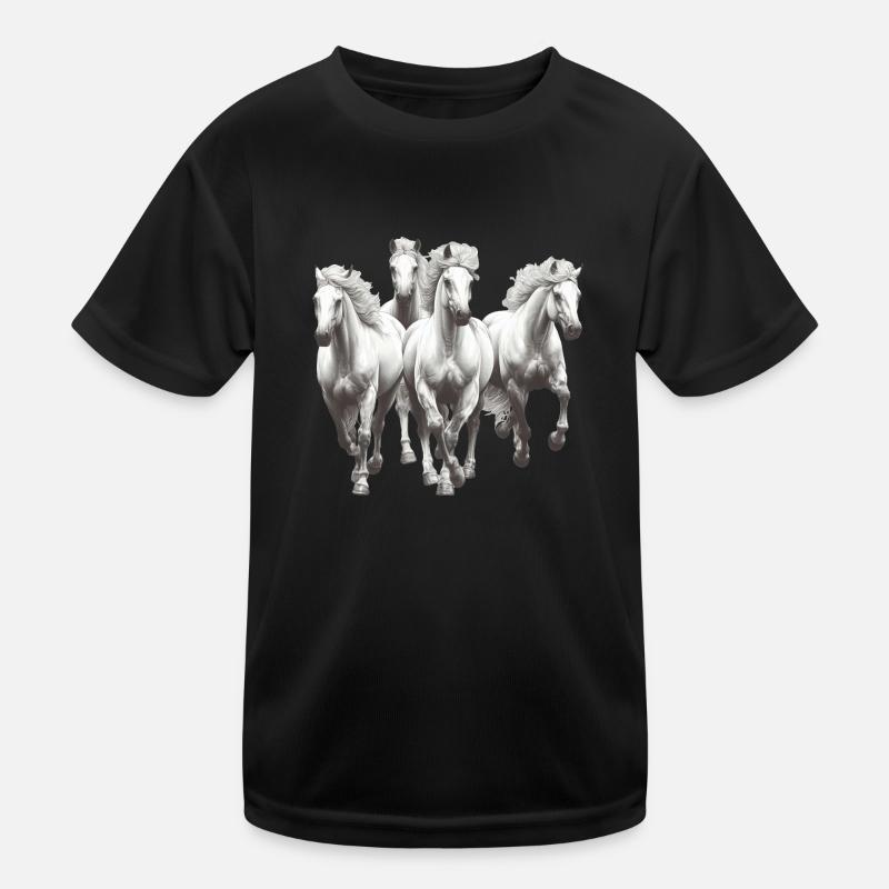 Pferde Kinder Funktions-T-Shirt