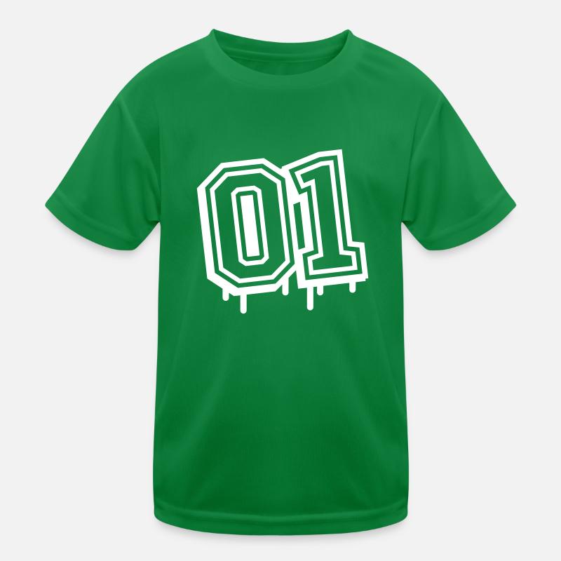 01 eins nummer Kinder Funktions-T-Shirt