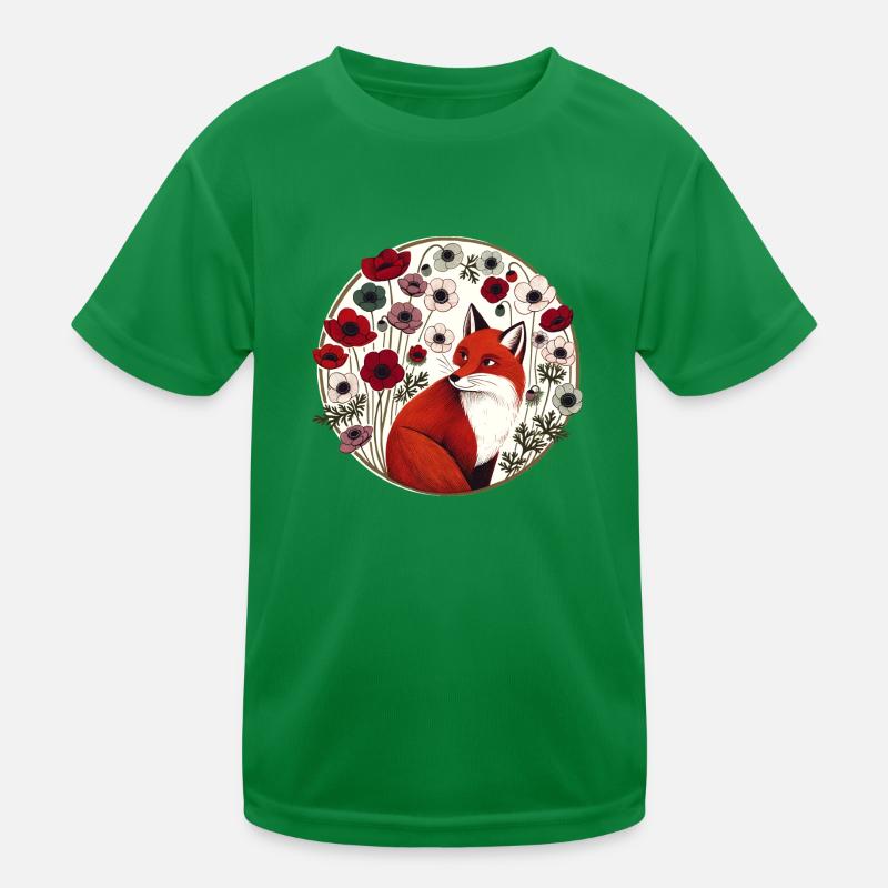 Retro Rotfuchs Kinder Funktions-T-Shirt