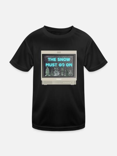 PVM Lover - The snow must go on - Kids Functional T-Shirt - black
