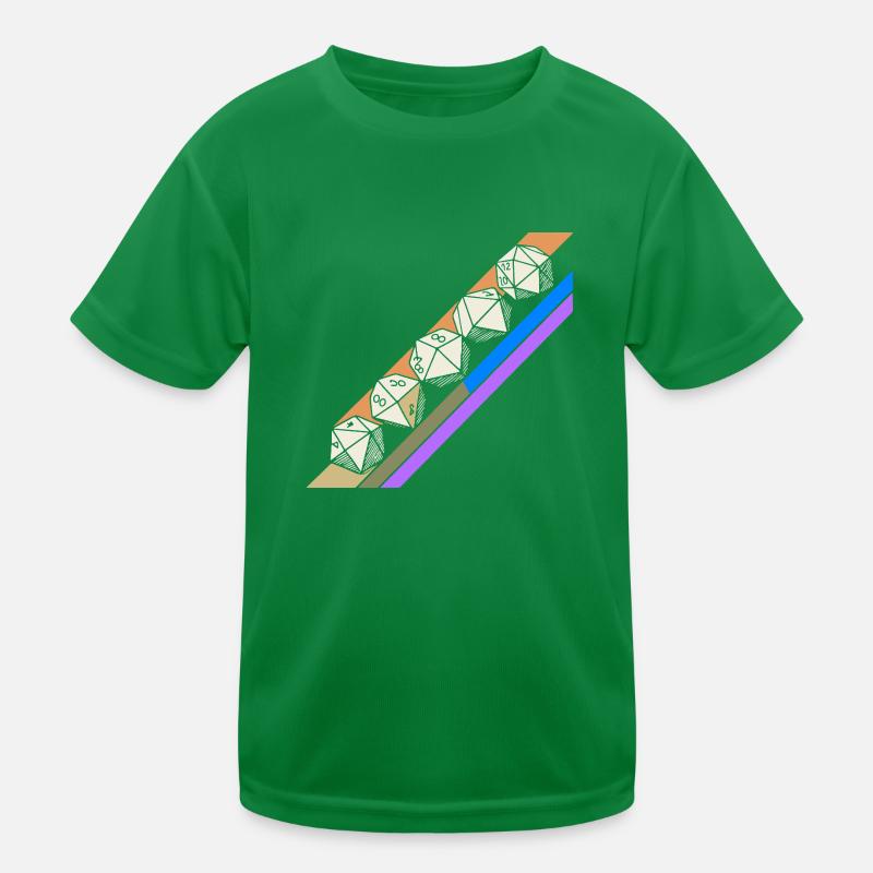 Rétro minimaliste polyédrique jeu de dés de table RPGP T-shirt sport Enfant
