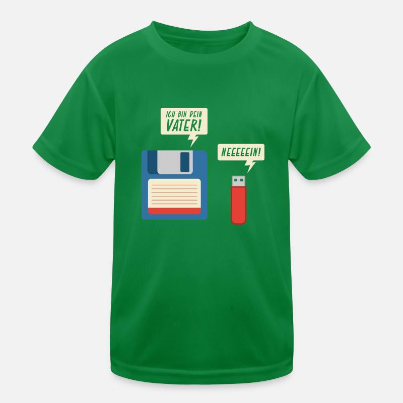 Ich Bin Dein Vater Diskette USB Stick Informatik Kinder Funktions-T-Shirt