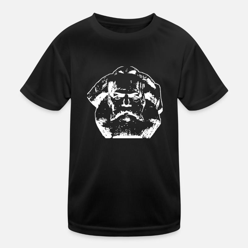 Karl Marx head white Kids Functional T-Shirt
