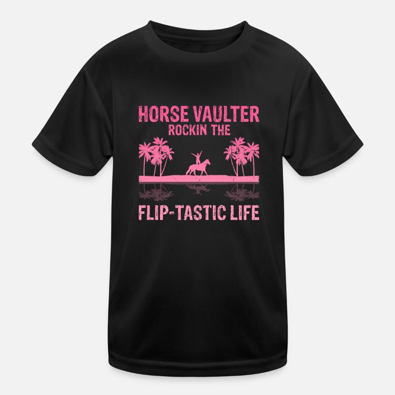 Conception acrobatique de voûte et cheval équestre T-shirt sport Enfant