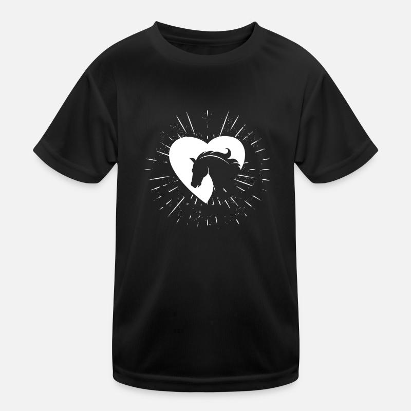 Liebe zu Pferden Kinder Funktions-T-Shirt